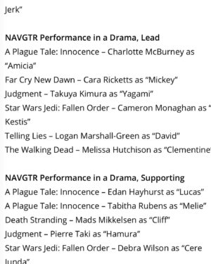 Cara Ricketts Instagram - Nominated!!! For both the 👼🏾 and 😈 in me! Thank you #actra for recognizing my work in #awae as Mary LaCroix and #navgtr for my badass Mickey in #farcrynewdawn . Thank you everyone for encouraging both sides. 🐇 and #kindredspirits . 🤯