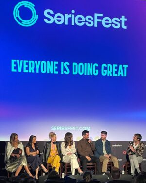 Cariba Heine Instagram - Everyone Is Doing Great screening and panel at @seriesfest
Loved watching Episode 1 with an audience, loved hearing the audience reactions, loved meeting people that came out for it, loved talking about the show with @jeff_conway , loved @seriesfest and meeting the people involved, loved Denver, loved being in Denver and celebrating with these people, loved, loved, loved it all.