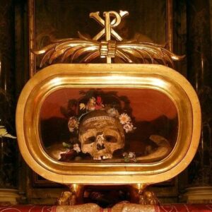 Carla Valentine Instagram - 💀🫀 Happy Valentine's Day! For the special day, here is the skull of St Valentine. The day we all know and ‘love’ as a day for romantic celebration is called St Valentine’s Day yet there may have been more than one version of Valentine or Valentinus. However the two main stories, concerning Valentine of Terni and Valentine of Rome, could also refer to the same person. Scholars are still undecided.
What is known is that around AD 200 Valentine, Bishop of Terni, was imprisoned, tortured, beaten with clubs (aha! Not spades, diamonds or hearts...🥁 Sorry...) and beheaded in Rome for his Christianity by the Emperor Claudius. His skull, pictured, is in the Basilica of Saint Mary in Cosmedin, Rome, and is a rather more gruesome reminder of the martyred Saint than a fluffy teddy bear holding a heart. Further relics include “a vessel tinged with his blood” at Whitefriar Street Church in Dublin; parts housed at The Birmingham Oratory and his forearm in Blessed John Duns Scotus’ Church, Glasgow, in a wooden chest inscribed “Corpus Valentini Martyris.” It wasn’t until circa AD 500 that Pope Gelasius declared 14th February St Valentine’s Day, a Christian feast day. It’s been theorised that the date wasn’t arbitrary: it was placed during the already established Roman/Pagan Feast of Lupercalia, a fertility festival held over 13th to 15th Feb, during which men violently thrashed naked women with goat-skin whips to “improve fertility” which is pretty much a typical Valentine's Day for me 😉💀🫀
#humanremains #stvalentine #relic #holyrelic #skull #valentine #valentinus #bloodyvalentine #valentinecountdown #valentinesday #skull #mybloodyvalentine
#anatomicalheart