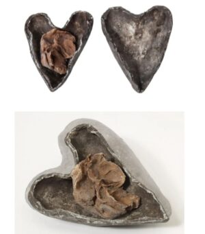 Carla Valentine Instagram - My 'Bloody Valentine' countdown continues with this perfect artefact! 🫀 This is a dessicated (dried) human heart in a heart shaped lead case, called a 'cist', which was found in a wooden box in Christchurch, Cork, Ireland, in 1863. The person who found it was General Augustus Henry Lane Fox Pitt Rivers of 'Pitt Rivers Museum' which is in Oxford in the UK, but it was originally sent to Bethan Green Museum in London as the centre-piece of their "Human Superstition" exhibition.
(I'm not sure why it's ok to remove a boxed artefact in the basement of Cork's oldest Church, so some say "found" also means "stole" and I guess but that's a debate for another time.) Heart burials were popular in Europe for a while because the heart was where the soul was believed to reside, so often if the body had to be disposed of the heart would be kept. Sometimes if lovers died apart their hearts were brought together and buried in the same place. Awwww, romantic 🫀⚰️🫀
#humanremains #remains2beseen #anatomy #valentinesday #heart  #valentinescountdown #hearts #bloodyvalentine #humanheart #valentinesday2024 #valloween #mybloodyvalentine