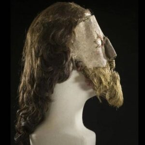 Carla Valentine Instagram - Given that this is the Halloween Countdown, it seems apt that I post about a mask. This mask could literally be from a modern horror film but it's actually from the 17th century. It's made from leather, fabric, false teeth and real human hair - even the beard - worn by Alexander 'Sandy' Peden, aka 'Prophet Peden'. He was a leading figure in the Covenanter movement in Scotland and in 1666 at the age of 40 was denounced as a rebel. He wore this mask to hide his identity while he was giving Coventicles (which is a really cute word for unlicensed church meetings). It's on display at the National Museum of Scotland in Edinburgh. He died in 1686.
I'm not sure whether I would have stayed and listened to what he had to say, or run away screaming..!
#humanremains #mask #halloweenmask #carlaween #carlaweencountdown #halloweencountdown  #nationalmuseumscotland #humanhair #history