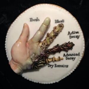 Carla Valentine Instagram - I organised this along with some absolutely BRILLIANT bakers and confectioners in Oct 2016, to raise awareness of the fact that the UK is quite far behind many other countries in that it doesn't have a Taphonomical Research Facility (otherwise known as a 'Body Farm'). The Body Farm in Tennessee, established decades ago, was the flagship one. Have a good old Google to see the incredible work they do there ☠️
#bodyfarm #thebodyfarm #forensics #forensicscience #taphonomy #research #truecrime