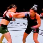 Carla Esparza Instagram - In honor of the epic title fight Saturday, posting this throwback (almost 4 years to the day), my fight vs Alexa Grasso in Mexico City. She came with the heat that 3rd round and rocked me, almost took my elbow home with her lol. Fantastic competitor, and she has only gotten better and better. Congrats, and way to represent Latina women!