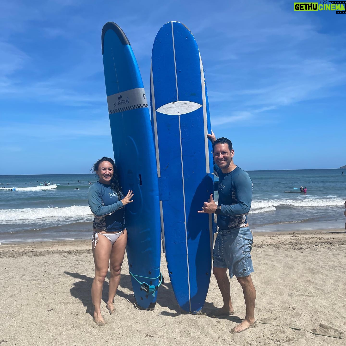 Carla Esparza Instagram - Surfin mama (to be) 🏄🏻♀️! Wonderful time in Costa Rica for a beautiful wedding. Pura vida!🤙🏽 #costarica #manuelantonionationalpark #tamarindo #monteverde #cloudforest