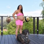 Carla Esparza Instagram - 38 (of 40 week) belly! Just took some impromptu pics in the backyard, it’s such a trip the ways our bodies change… can’t wait to see the comparison at my next weigh in 😂💪🏽🤰🏻