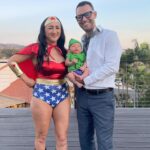 Carla Esparza Instagram - Happy Halloween 🎃 👻! Our little Hulk was sleepy, he’s been on night duty so he’s kinda tired 😂😴 #wonderwoman #hulk #clarkkent #superman #marvel