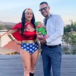 Carla Esparza Instagram - Happy Halloween 🎃 👻! Our little Hulk was sleepy, he’s been on night duty so he’s kinda tired 😂😴 #wonderwoman #hulk #clarkkent #superman #marvel