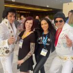 Carla Harvey Instagram – Thousands of death care professionals descended upon Las Vegas this week for the National Funeral Directors Association convention! This was my first time at @nfda_usa ; im super proud to be a part of the future of funeral service with Parting Stone. Our booth quite literally rocked @kaiserchad @thegreendirector @deathcurious @justin__crowe @partingstone 

here’s a little glimpse at how funeral directors party 😂 🦇🥂 #nfda #deathcare #funeraldirectors #embalmers