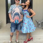 Carla Harvey Instagram – Here’s to swimming with bow-legged women 🦈🦈We are home sweet home for this Jawsome Fourth of July 🌞I hope you are all celebrating with friends and stuffing your faces. Thank you for my Perfect holiday dress @startrescueresale (where you can shop and save animals at the same time) #jawseverything