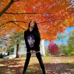 Carla Harvey Instagram – October Rust plays softly in the background🍁#midwestisbest #fallcolors #elvira