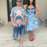 Carla Harvey Instagram – Here’s to swimming with bow-legged women 🦈🦈We are home sweet home for this Jawsome Fourth of July 🌞I hope you are all celebrating with friends and stuffing your faces. Thank you for my Perfect holiday dress @startrescueresale (where you can shop and save animals at the same time) #jawseverything