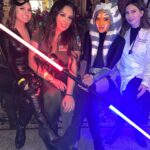 Carla Harvey Instagram – we came to this Halloween party to chew bubblegum and kick ass… and we’re all out of bubblegum🎃😂Thanks for throwing such a fun event @zoe_lucillee we had a blast! Our #mandolorian and #ahsoka costumes were handmade by @bunnyrockettzz and @charbenante did my makeup again this year with a little finessing by @miacbenante ❤️Were not done yet, can you guess what our next costumes will be this year? 😜🧐🧐🧐