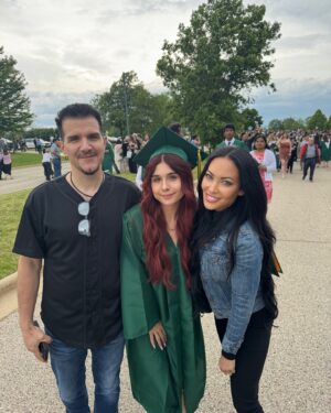 Carla Harvey Instagram - And just like that, we have a high school graduate ❤️ Congrats @miacbenante ❤️The first time i met Mia, we picked her up from elementary school and she immediately asked if i knew how to do cartwheels and if i'd do them with her 🤣🤣All the fear of the moment melted away for me right then and there. I knew we'd be friends. But being friends was just the beginning, I have been honored to be a bonus mom through her journey. Watching her red hair glow on stage while she picked up her diploma was so cool. It  was so exciting to see all the kids throwing their caps in the air. I hope they know that their lives are limitless and that they can change their lives at any time. I hope they follow their hearts. What advice would you share with a new graduate?