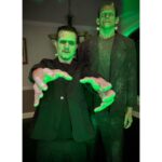 Carla Harvey Instagram – Happy Halloween from 1313 Mockingbird Lane 🎃 Channeling our inner Munsters 🖤We had so much fun recreating our favorite spooky couple last week with the help of @trooperhelmet 🧟‍♂️Swipe for all treats, no tricks 😜Thank you @cnelsonfx @nickmarrastudios @superstitchous_co #everydayishalloween #munsters #lilymunster #hermanmunster #yvonnedecarlo