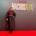 Carlota Corredera Instagram - Vaya fiestón montó anoche @netflixes para celebrar #machosalfa2, ¡ganas de verla! Gracias a @soydavidinsua por ser, de nuevo, mi partner in crime ♥️ Estilismo @marina.rinaldi Maquipelu @cristina_salas_ #estreno #photocall #netflix #machosalfa2