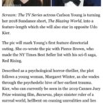 Carlson Young Instagram – morsel of good news in the time of corona ⚫️ 🕊 grateful to bring BW to life with these legends…