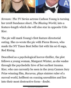 Carlson Young Instagram - morsel of good news in the time of corona ⚫️ 🕊 grateful to bring BW to life with these legends...