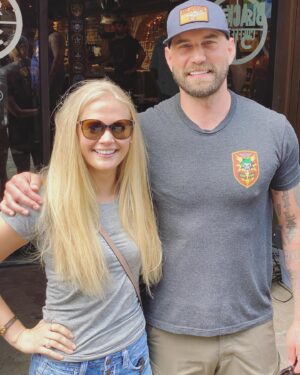 Carly Schroeder Instagram - When 1st Sausage texts you and asks if you’ve read Mat Best’s book yet… “Roger. But it’s better to hear the stories in person.” 🤙🏼