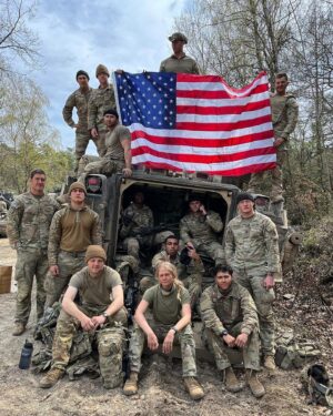 Carly Schroeder Instagram - More than 4,500 miles from home… and the only thing we own that’s clean is our flag. #america