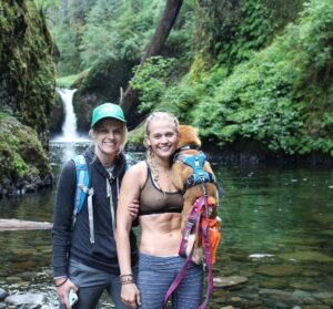 Carly Schroeder Instagram - Swam around in the Columbia Gorge, under waterfalls and held my breath below the surface of freezing rapids... Then carried my tired adventure pup home. Great way to end the Cotopaxi Questival... And if you couldn't tell... Yeah, it was COLD! But my sister and I had a blast. ✌🏼️ #cotopaxi #teamsavages