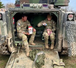 Carly Schroeder Instagram - My PSG makes sure I don’t lose my gains in the field. 🤣 #battlebuddiesforlife @ghostlifestyle
