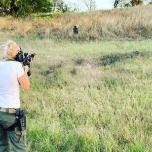 Carly Schroeder Instagram - Does going to the range count as an essential task during the COVID lockdown... asking for a friend. 🤷🏼‍♀️ #pewpewlife Practicing hostage “negotiations” with @actiontarget #actiontarget