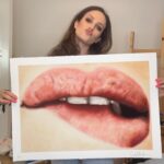 Carly Chaikin Instagram – Todays the day my lips are for sale. “Say Maybe” prints 18×12 and 24×36 for sale. Link in bio @moonlightartscollective @carlychaikinart #oilpaint #artprint