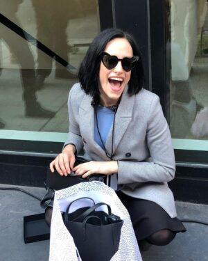 Carly Chaikin Instagram - Can’t believe this was my last day ever on @whoismrrobot. There’s not enough space to even try and write out what that means to me. Can’t even process saying goodbye to Darlene but i got *my new forever heart shaped glasses from @samesmail* Can’t wait for you guys to see s4 - it’s truly incredible. #MrRobot