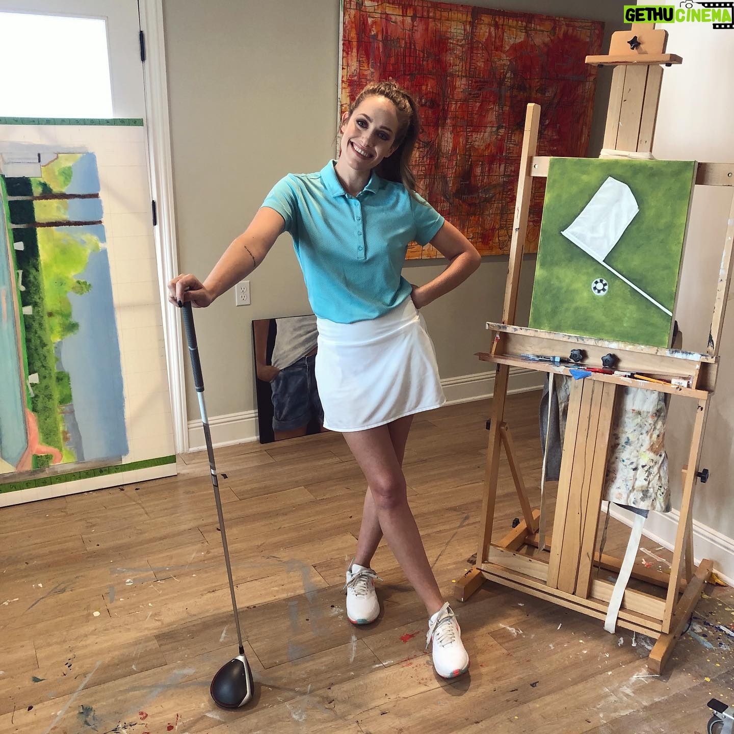 Carly Chaikin - 12.1K Likes - A dream come true- standing in front of my golf painting, I’m gonna be in @golfdigest (February issue) and literally could not be more excited! I feel like I got the cover of Vogue 🏌️♀️🏌️♀️😃😃 #womengolfers #taylormade #nikegolf #golfdigest
