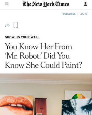 Carly Chaikin Instagram - My art show NOUN is only up for ONE MORE WEEK. Thank you to @nytimes @hollywoodreporter @voguemagazine @justjared @mydomaine and @rogersandcowan. Thank you to everyone who showed up at the opening and anyone who’s gone since. Go check it out if you haven’t already at @rebeccaminkoff store in LA on Melrose. I’ll be there Sunday taking it down #carlychaikinart Go to my art page @carlychaikinart to see more work and videos or check out my website. Link in bio
