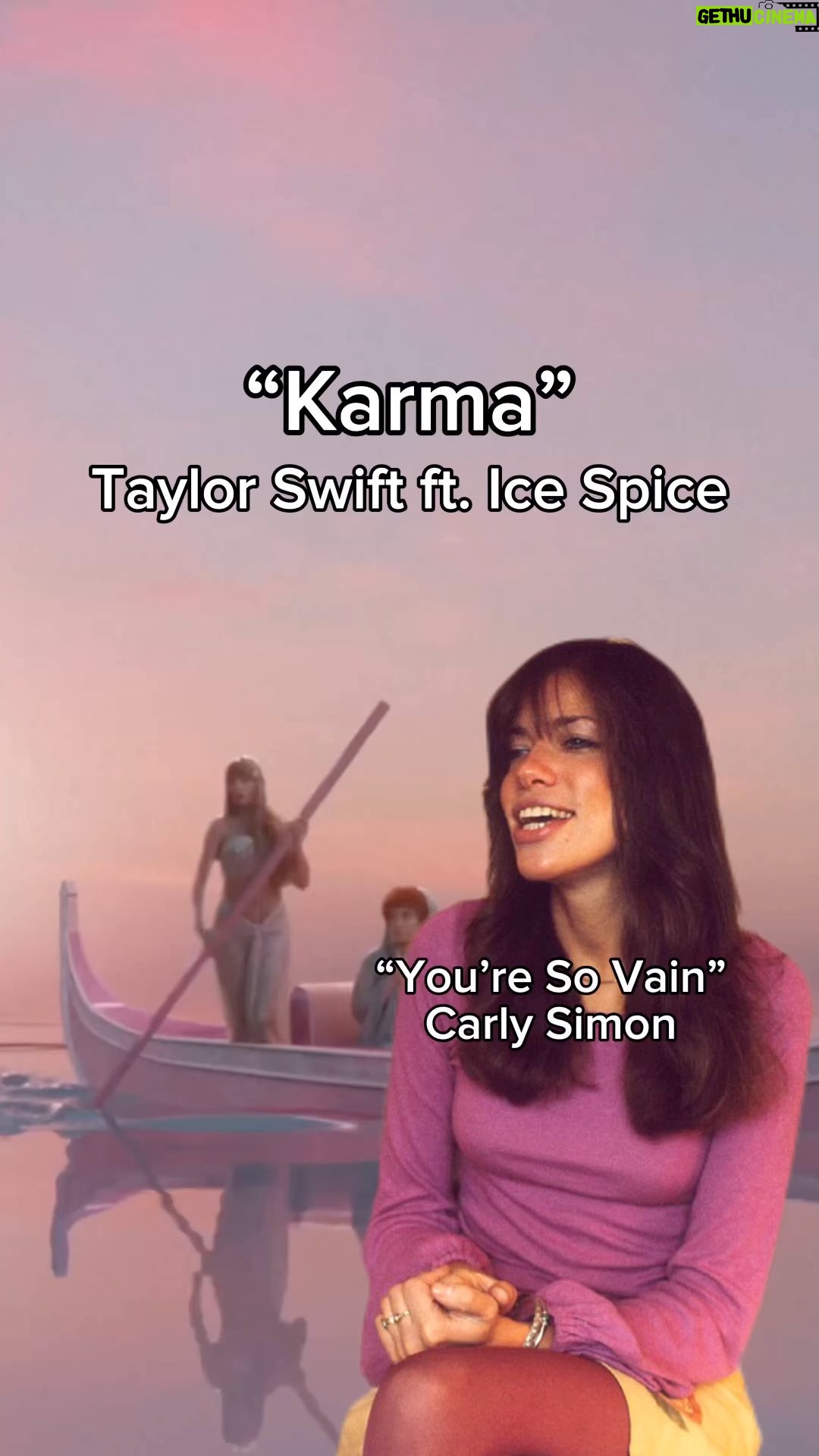 Carly Simon Instagram - I love this music video☕️🤎 🤍 @taylorswift 🤍 @icespice 🤍 #cloudsinmycoffee #karmaismyboyfriend #taylorsversion #1989 #youresovain #1972
