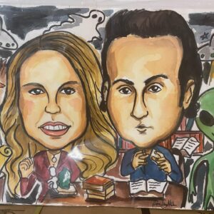 Carmen Porter Instagram - Una noche cenando en la terraza de un restaurante de Torrevieja se nos acercaron dos chicas. Una de ellas traía este dibujo. Lo había hecho ella y llevaba dos años decorando su puesto. Venís casi corriendo porque la amiga le había avisado que estábamos allí. Solo quería una cosa. Regalárnoslas. Desde aquí quiero dar las gracias a @helenarelativity y animaos a ir a visitarla si vais por el paseo de Torrevieja.
Muchas gracias amiga.😘😘😘