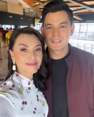 Carmen Soo Instagram - It’s Finale Night for The Iron Heart!
Don’t miss this special episode of the battle of Apollo and Eros freshly shot in Japan. 
Sharing this photo taken during my last taping.
Saved this to share today, one  with the man himself @richardgutz ❤️‍🔥

Tune in tonight! 
#theironheart
@starcreativestv 
@action_360ph