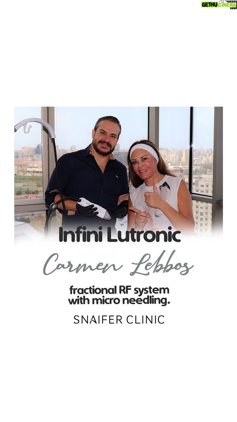 Carmen Lebbos Instagram - INFINI Radiofrequency with Microneedling ✨ Star : @carmen_lebbos . Contact us on 961 70 633 999 - 9611495757. . #SnaiferClinic #DrPatrickSnaifer #Facial #ThinkRoyalBeauty #Lebanon #CarmenLebbos