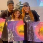Carmit Bachar Instagram – Have you ever tried @paintwithtila ?! We loved it 🎨👩‍🎨 @kealarose_ @kevbwhitaker 
We are all artists!! #paintnite