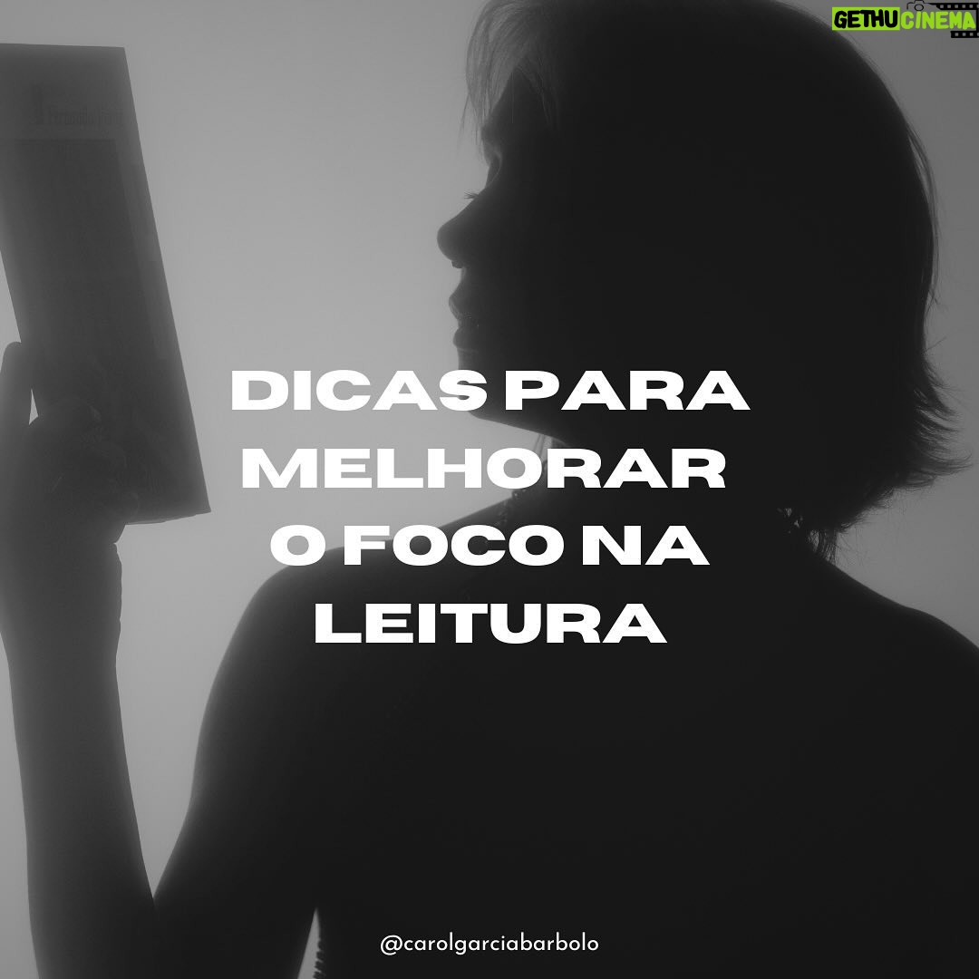 Carol Garcia - 3 Likes - Se quiser: me escreve nos comentários sobre os seus interesses no mundo e eu te dou uma dica de leitura focada em você.
Existem técnicas de concentração, que eu vou trazer pra vocês. Mas por enquanto segue essa dica de foco na leitura. No início vai ser mais trabalhoso, depois vai se tornando mais orgânico.
.
#leituradodia #leitura #literatura #literaturabrasileira #concentração #foco #escritacriativa