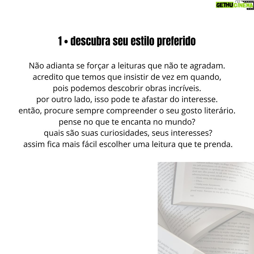 Carol Garcia - 3 Likes - Se quiser: me escreve nos comentários sobre os seus interesses no mundo e eu te dou uma dica de leitura focada em você.
Existem técnicas de concentração, que eu vou trazer pra vocês. Mas por enquanto segue essa dica de foco na leitura. No início vai ser mais trabalhoso, depois vai se tornando mais orgânico.
.
#leituradodia #leitura #literatura #literaturabrasileira #concentração #foco #escritacriativa