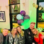 Carol Vorderman Instagram – “Gays and girls and Whitey” @whiteydrums doing ….bad dancing, bad singing, great laughing till we cried..

The tribe out for @owainwynevans 40th in Cardiff last night… @sallylindsay73 @jules__sampson @arranjrees @ianhwatkins @thecraigburton @bridgec_3 

Happy Birthday my CYNTAFFFFFF dahhhhhhlinggg ❤️ 
We love you so much.

My BBC Radio Wales fam out in full force….I’ve missed you my @natsus1 ❤️❤️
See you very soon and thanks for the bed and the bacon butty 🤍❤️🥳