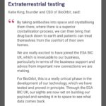 Carol Vorderman Instagram - PROUD MOTHER MOMENT ❤️ My daughter, @cambridgeuniversity nanotech research scientist, @katie.science Dr Katie King Ph.D founded a space company BioOrbit last yr, part sponsored by European Space Agency @esa. She has just won INNOVATOR OF THE YEAR AWARD at @everywomanUK By taking certain cancer drugs to space, the perfect crystallisation of proteins in microgravity will allow patients to inject under the skin at home instead of going into hospital for chemotherapy. First process trial... in space...coming soon. I’ll be going to that rocket launch for sure!!! ❤️❤️