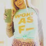 Carol Vorderman Instagram - WOKE AS F___ Lovin my new tee ❤️ Loads of ace comments out at home in Bristol today 😂 Buy from @bocarterfashion Present from my buddy @_natashadevon Cheers missus. Love it ❤️❤️