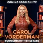 Carol Vorderman Instagram - Coming soon on @itv me and 7 other celebs including @abbeyclancy, @kathbum and more cooking up a storm in the studio along with top chefs and hosts @tomallen and Emma Willis. Who will win the Golden Frying Pan, find out soon!!!! I’m one of those who could cook and now just can’t be bothered!!