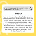 Carol Vorderman Instagram - ANSWERING YOUR POLITICAL QUESTIONS PART 2 Is there any way we can lower taxes and still have decent public services? The Tories have effectively privatised all the things I grew up with which were nationalised back then so profits went back to the govt. Their final hurrah is to effectively privatise the NHS so that money going into the NHS becomes profit for a lot of their Tory party donors’ companies. Take that profit away and everything will cost less and hopefully run better. Decades ago we were sold the lie that everything going through a private company will be more efficient and cheaper than if it was run publicly. We’ve learned (water gas electricity… everything) otherwise haven’t we? Do you think Michael Gove's failure to notify financial interests is a breach? Yes I do. He received tickets for a football game from David Meller and didn’t declare them which in itself sounds like nothing. But then when you hear that David Meller (a tory donor and sponsor of Gove for leader) had a company called Meller Designs, a fashion company with no experience of PPE which then received VIP Lane contracts of £160 million during Covid after being referred by Michael Gove, then the penny starts to drop about conflicts of interest? Do you think they are more corrupt today than years ago, or just not as smart in hiding it? I believe that the system has never been more corrupt than since the Brexit vote. Corruption wasn’t something which was even thought about when I was young and most of our infrastructure was owned by us, it was nationalised. Nearly everything was nationalised. So there wasn’t room for private profiteering off govt contracts. I’m not saying nothing bad happened as I don’t know but since Brexit it has escalated to a situation I don’t recognise anymore. It’s breathtaking. Donate to the Tories and you get a place in the House of Lords anyone?