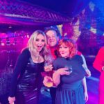 Carol Vorderman Instagram - LATE NIGHT LYCETT I had the best time last night with amazing @joelycett (BAFTA winner), @jackdaverooke (Big Boys BAFTA winner), @sophiewillan (BAFTA winner ). Me and @johnnyvegasreal brought our Tadpole swimming certificates but they didn’t quite compare!! LOLS. Hair & Makeup: @marcosgmakeup Dress is a cheapie from the interweb Rainbow lanyard - get one NOW