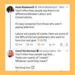 Carol Vorderman Instagram - TWITTER ROUND UP The Tories are pumping out their missives on Twitter. I feel the need to respond sometimes. 😉😉 Not long now