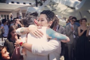 Carolina Bazán Instagram - Un día como hoy hace 7 años!
@rosie_wosie 
#13deFebrero
#alinfinitoymasallá
#bodasdelana
#7años 
#unioncivil