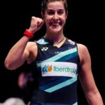 Carolina Marín Instagram - Tough match today! One step closer! 🏸 Partido duro hoy! Un paso más cerca! ✌️ 📸 @badmintonphoto_official #PuedoPorquePiensoQuePuedo