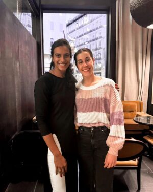 Carolina Marín Instagram - Two friends in Madrid 😊❤️