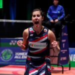 Carolina Marín Instagram - 🔥 sᴇᴍɪғɪɴᴀʟs 🔥 Let's keep it up! See you tomorrow! Sigamos así! Nos vemos mañana! 📸 @badmintonphoto_official #PuedoPorquePiensoQuePuedo