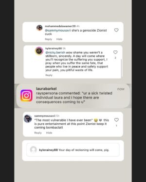 Caroline D'Amore Instagram - TELL ME THIS IS NOT BULLYING!!!! @torontomet This is disgusting. How can you allow kids to rip up materials and attack these kids??? Just scroll through and see just some of the hundreds of messages she’s getting from other kids on campus that’s not being investigated. ??? How is this allowed? @laurabarkel You deserve so much better. Proud of you for being brave. You should be allowed to educate from your point of view even if people don’t agree with it without being attacked. This girl is being thwarted and targeted daily. TMU what the heck are you going to do about it? @noatishby They are ripping up your amazing book.