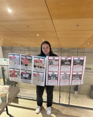 Caroline D'Amore Instagram - TELL ME THIS IS NOT BULLYING!!!! @torontomet This is disgusting. How can you allow kids to rip up materials and attack these kids??? Just scroll through and see just some of the hundreds of messages she’s getting from other kids on campus that’s not being investigated. ??? How is this allowed? @laurabarkel You deserve so much better. Proud of you for being brave. You should be allowed to educate from your point of view even if people don’t agree with it without being attacked. This girl is being thwarted and targeted daily. TMU what the heck are you going to do about it? @noatishby They are ripping up your amazing book.
